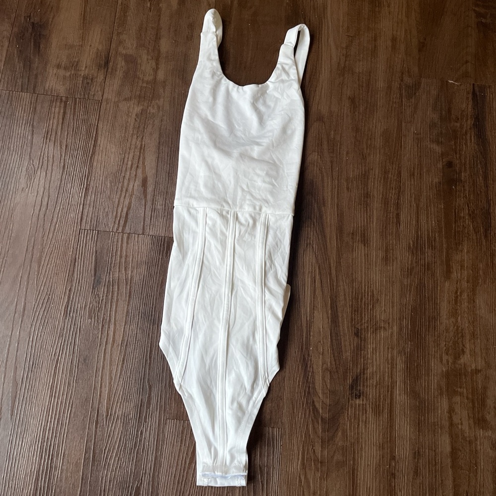 White halter corset “skims” like bodysuit. - Picture 5 of 6